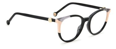 Designer Women Carolina Herrera Eyeglasses: CH 0056 - Black Nude(2)- SpecSMART Eye Clinic (Diagonal View)